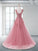 Scoop Sweep/Brush Sleeveless A-Line/Princess Train Applique Tulle Dresses
