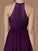 Sleeveless Short/Mini Halter Lace A-Line/Princess Chiffon Bridesmaid Dresses