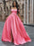 Satin Sleeveless Ruffles A-Line/Princess Off-the-Shoulder Court Train Dresses