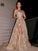 One-Shoulder Ruched Sleeveless A-Line/Princess Sweep/Brush Train Dresses