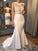 Sleeveless Train Applique Trumpet/Mermaid Court Scoop Satin Wedding Dresses