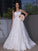 Sweep/Brush Applique Sleeveless Square A-Line/Princess Lace Train Wedding Dresses