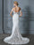 Sweep/Brush Lace Sleeveless Chiffon Off-the-Shoulder Trumpet/Mermaid Train Wedding Dresses