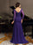 A-Line/Princess Chiffon Scoop of 3/4 Sleeves Applique Long Mother the Bride Dresses