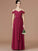 Floor-Length Ruched Sleeveless A-Line/Princess Off-the-Shoulder Chiffon Bridesmaid Dresses