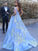 Ball Off-the-Shoulder Tulle Sleeveless Gown Applique Sweep/Brush Train Dresses