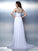 Beading Sleeveless Scoop Rhinestone A-Line/Princess Long Chiffon Dresses