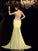 Trumpet/Mermaid Long Sleeves One-Shoulder Applique Long Chiffon Dresses