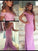 Sleeveless Lace Off-the-Shoulder Floor-Length Sheath/Column Elastic Woven Satin Dresses