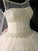 Ball Scoop Sleeveless Gown Tulle Beading Floor-Length Wedding Dresses