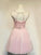 Sleeveless Beading Scoop Tulle A-Line/Princess Short/Mini Homecoming Dresses