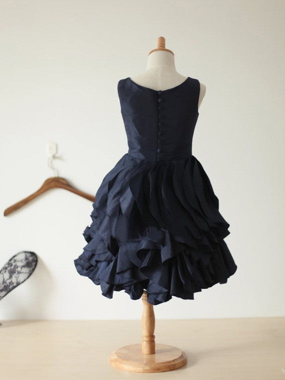 A-line/Princess Jewel Sleeveless Long Taffeta Dresses