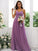 V-neck Sleeveless Chiffon Ruched A-Line/Princess Floor-Length Bridesmaid Dresses