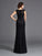 Long Sleeveless Lace Scoop Sheath/Column Mother of Beading the Bride Dresses