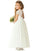 Ankle-Length Short Sleeves A-Line/Princess Scoop Lace Tulle Flower Girl Dresses