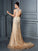 Sleeveless Beading Straps A-Line/Princess Long Chiffon Dresses