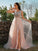 Sequin A-Line/Princess Sleeveless Tulle Straps Sweep/Brush Train Dresses