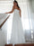 Spaghetti Lace Straps Chiffon Sleeveless Sheath/Column Floor-Length Wedding Dresses
