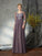 1/2 Sleeves Chiffon Mother of A-Line/Princess V-neck Long the Bride Dresses