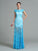 Scoop Short Sheath/Column Sleeves Long Lace Dresses