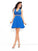 Sleeveless Short V-neck A-Line/Princess Applique Chiffon Cocktail Dresses