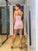 Paillette Sheath/Column Sleeveless Straps Spaghetti Short/Mini Homecoming Dresses