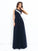 Sleeveless A-line/Princess Applique One-Shoulder Long Chiffon Dresses