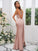 Sleeveless One-Shoulder Sheath/Column Ruched Charmeuse Floor-Length Bridesmaid Dresses