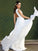 Sleeveless Chiffon Ruffles Sweep/Brush V-neck A-Line/Princess Train Wedding Dresses