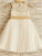Sleeveless Tulle Bowknot Knee-Length A-line/Princess Scoop Flower Girl Dresses