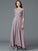 of Scoop Asymmetrical A-Line/Princess Sleeves Chiffon Mother 1/2 the Bride Dresses