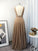 A-Line/Princess Ruffles V-neck Sleeveless Floor-Length Dresses