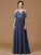 Sleeveless Lace Floor-Length Straps A-Line/Princess Spaghetti Chiffon Bridesmaid Dresses