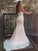 Sweep/Brush Sleeveless Sweetheart Lace Applique Trumpet/Mermaid Train Wedding Dresses