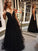 Spaghetti A-Line/Princess Straps Beading Tulle Floor-Length Sleeveless Dresses