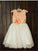 Tea-Length Tulle Sleeveless A-line/Princess Sequin Scoop Flower Girl Dresses