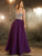 Sleeveless A-Line/Princess Sweetheart Crystal Floor-Length Chiffon Dresses