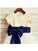 Short Scoop Tulle Bowknot Tea-Length Sleeves A-line/Princess Flower Girl Dresses