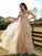 A-Line/Princess Ruched V-neck Sleeveless Floor-Length Dresses