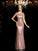 Scoop Sleeveless Sheath/Column Sequin Long Sequins Dresses