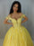 Ball Sleeveless Applique Gown Tulle Off-the-Shoulder Sweep/Brush Train Dresses