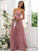 A-Line/Princess Sleeveless Ruffles Chiffon Strapless Floor-Length Bridesmaid Dresses