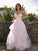 Ruffles Tulle A-Line/Princess V-neck Sleeveless Floor-Length Dresses