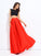 Lace Long Satin Sleeveless Scoop A-line/Princess Two Piece Dresses