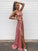 Ruffles A-Line/Princess Sequins Sleeveless V-neck Floor-Length Dresses