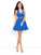 Sleeveless Short V-neck A-Line/Princess Applique Chiffon Cocktail Dresses