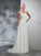 Long Beading Sleeveless V-neck A-Line/Princess Chiffon Wedding Dresses