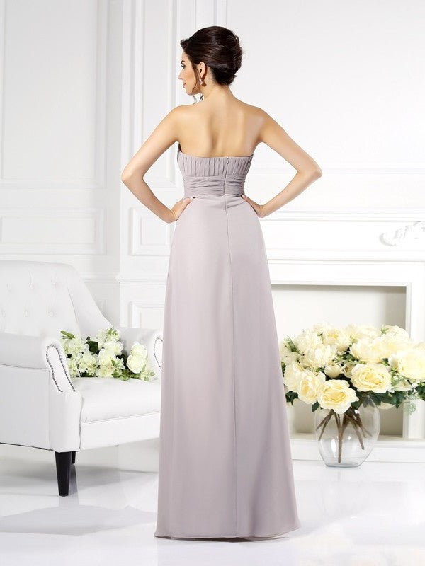 Mother Long Strapless of Beading A-Line/Princess Chiffon Sleeveless the Bride Dresses