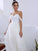 Ruched Sleeveless A-Line/Princess Off-the-Shoulder Chiffon Floor-Length Wedding Dresses
