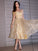 Off-the-Shoulder A-Line/Princess Ruched Sleeveless Tea-Length Homecoming Dresses